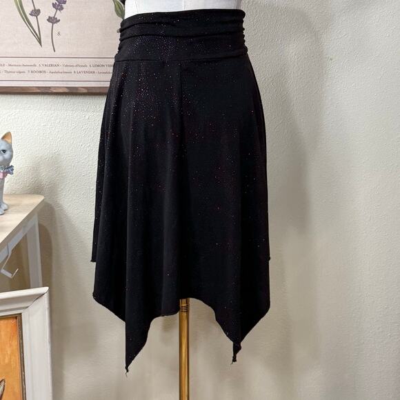 Y2k Black Glitter Fairy Skirt Balletcore Dark Coquette Party Whimsigoth XS S - Picture 3 of 8
